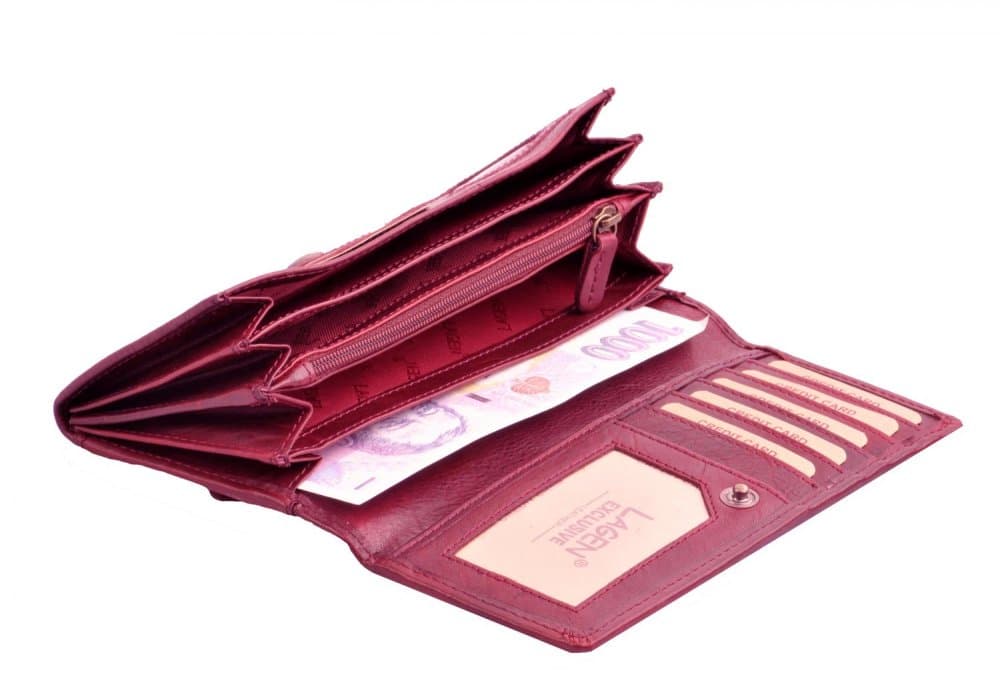 Lagen Dámská kožená peněženka V-102/T wine red 4