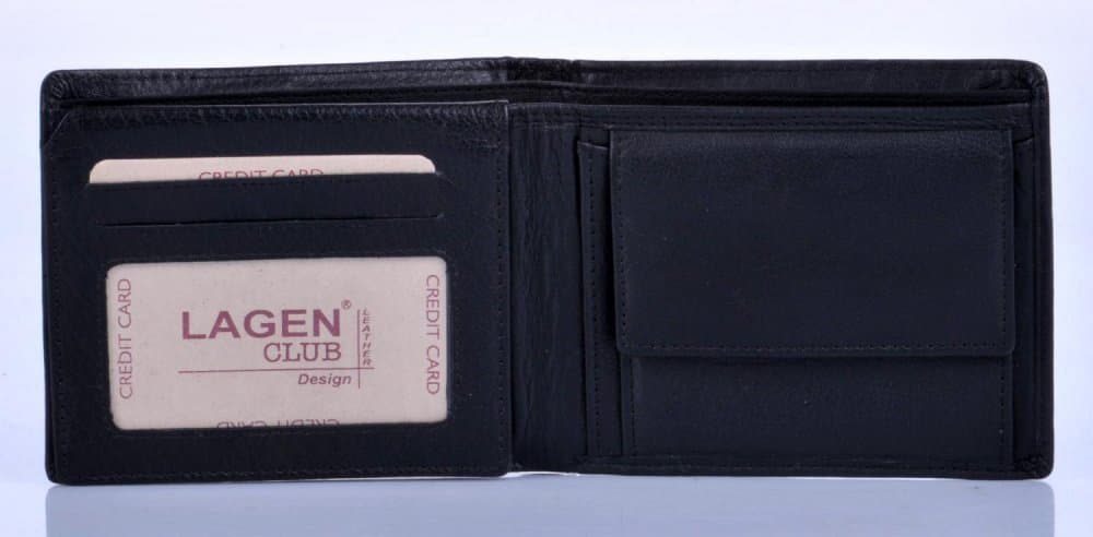 Pánská kožená peněženka w-8154 černá 5