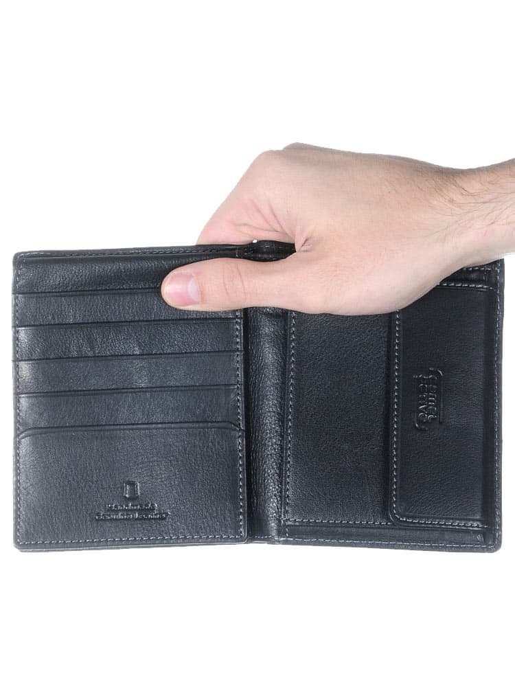 Pánská kožená peněženka RFID SAFE B34-708-60 černá (zip na bankovky) 3
