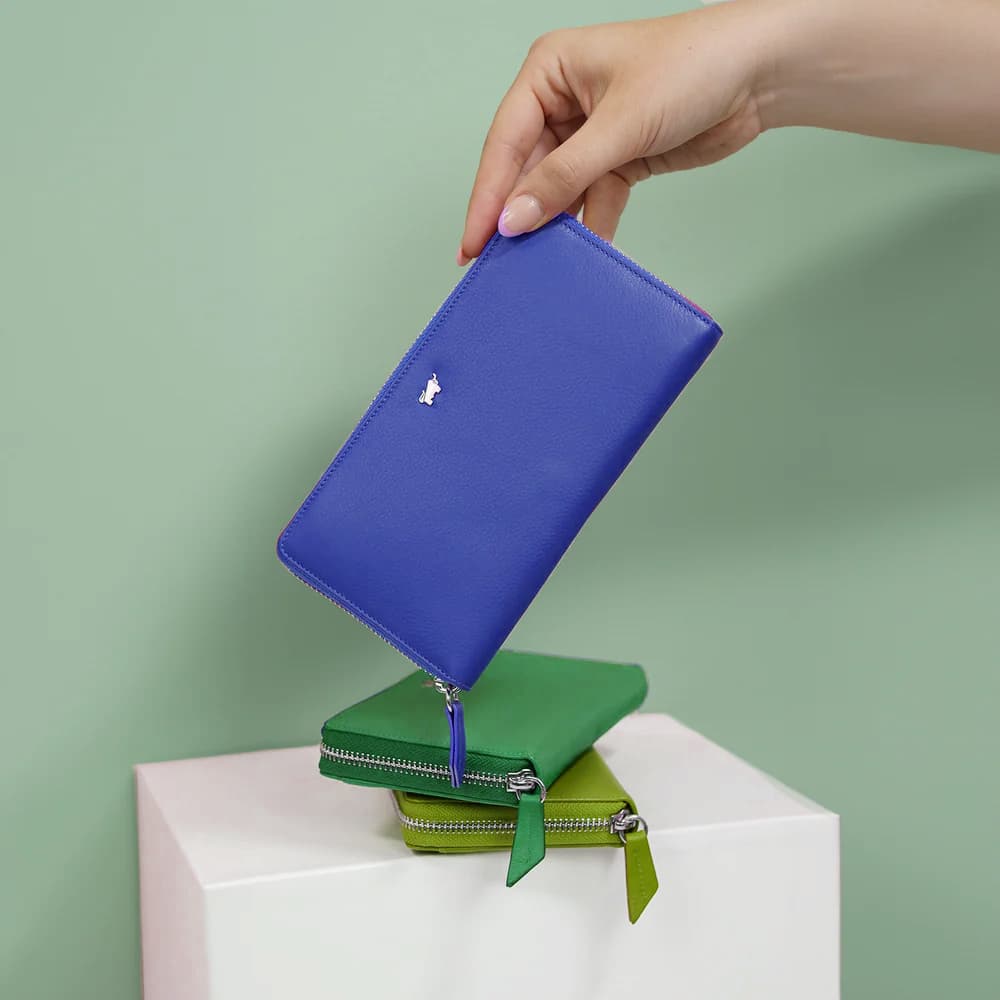Dámská kožená peněženka Braun Büffel JOY s RFID ochranou – Indigo Violet (modrá) 41355-294-046 6