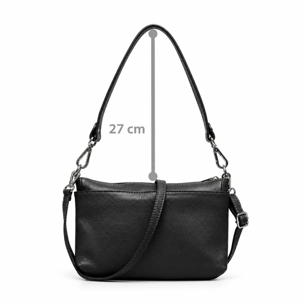 Sara Bags Kožená kabelka 6358 černá 3