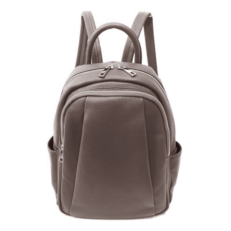 MaxFly dámský kožený batoh 5637 TAUPE - hnědý 2