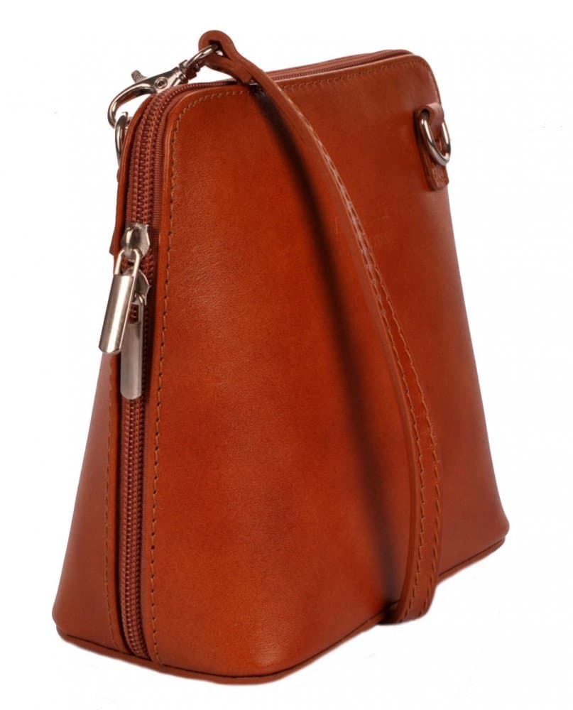 Giglio Leather malá dámská kožená kabelka 133 přírodní hnědá - camel 2