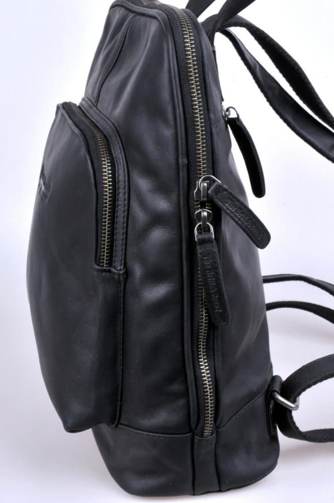 Černý kožený batoh LBB-133 6
