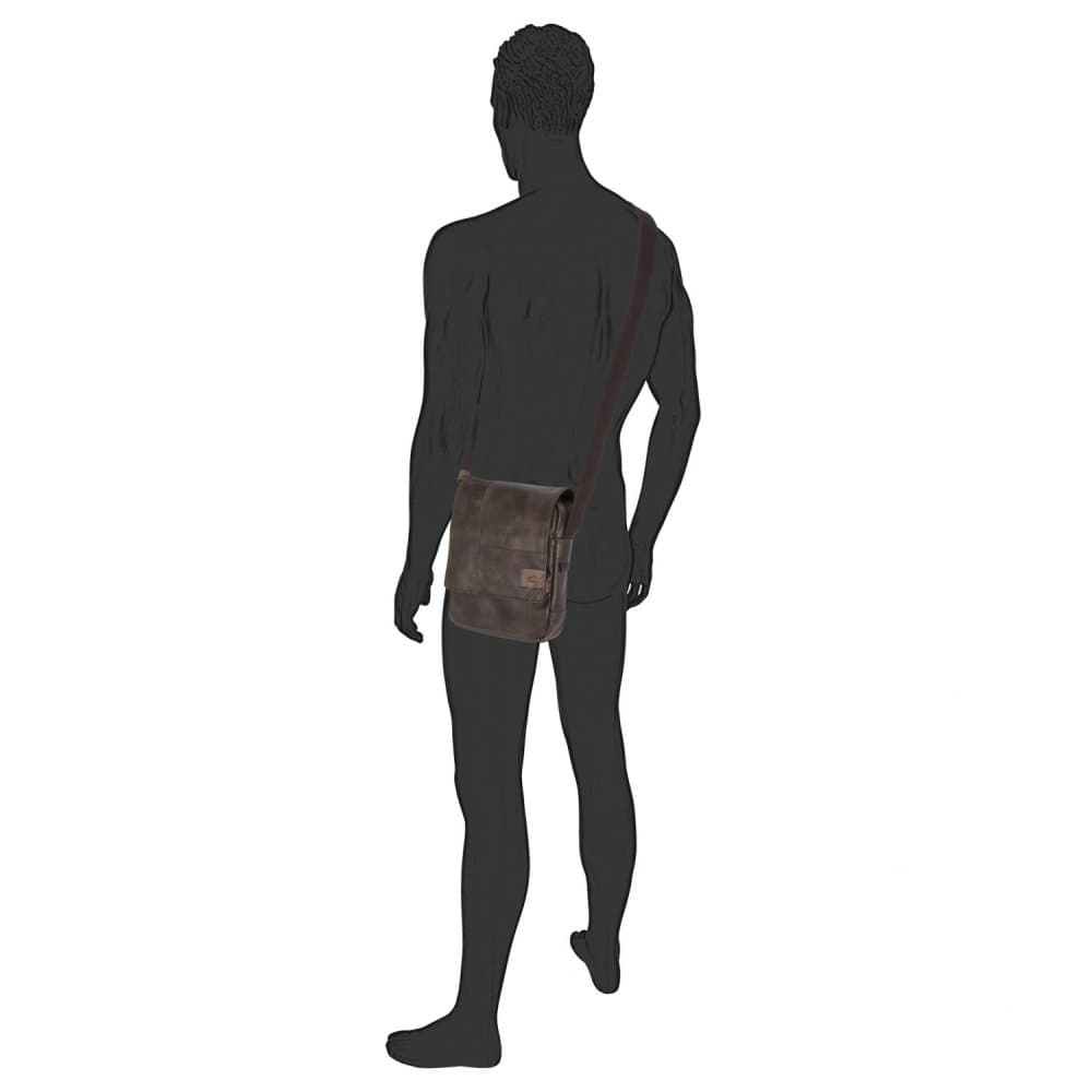 Taška přes rameno LAOS FLAP BAG S 001048 tmavě hnědá 5