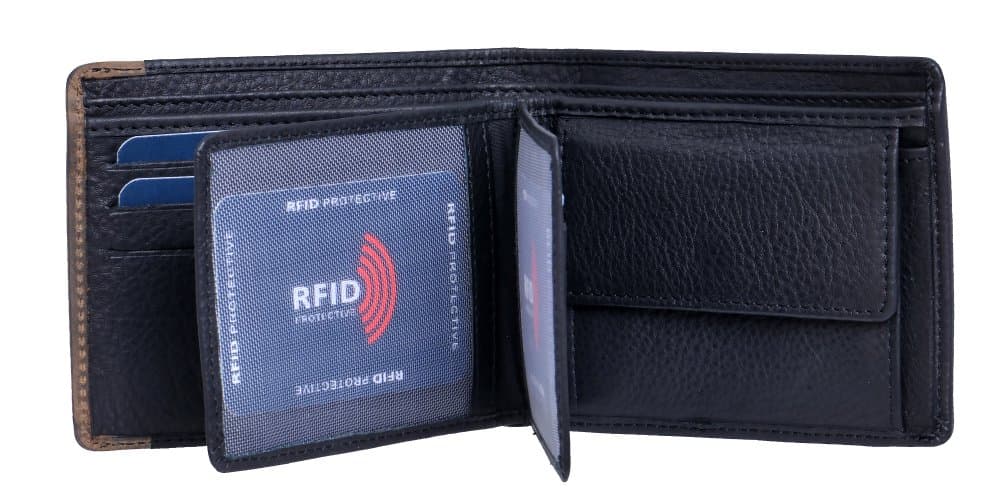 Old River Pánská peněženka s RFID 667 DR černá + tmavě hnědá 4