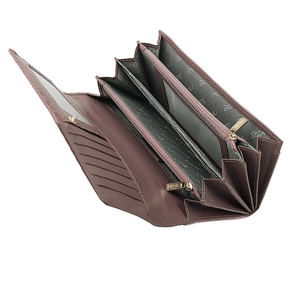 Segali Dámská peněženka kožená SEGALI 50511 dark taupe 5