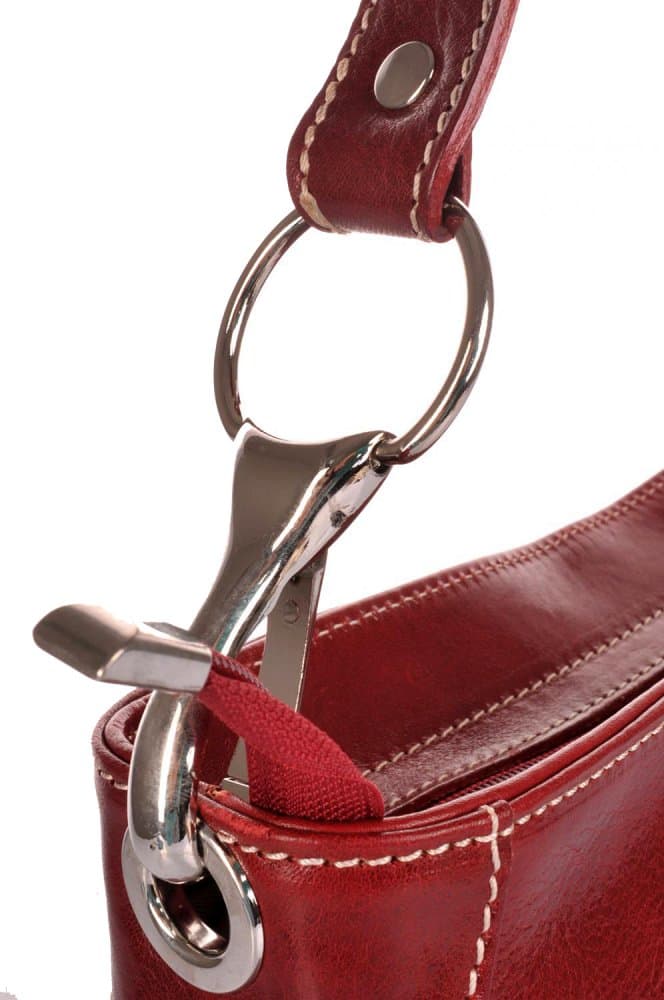 Giglio leather Velká kožená dámská kabelka 307 červená 4