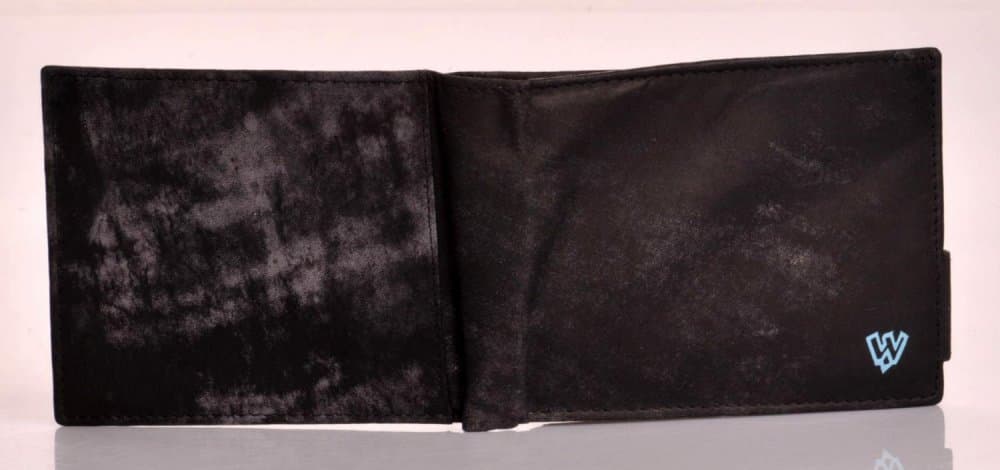 Arwel pánská kožená peněženka 513-4241 jeans black - modré logo 5