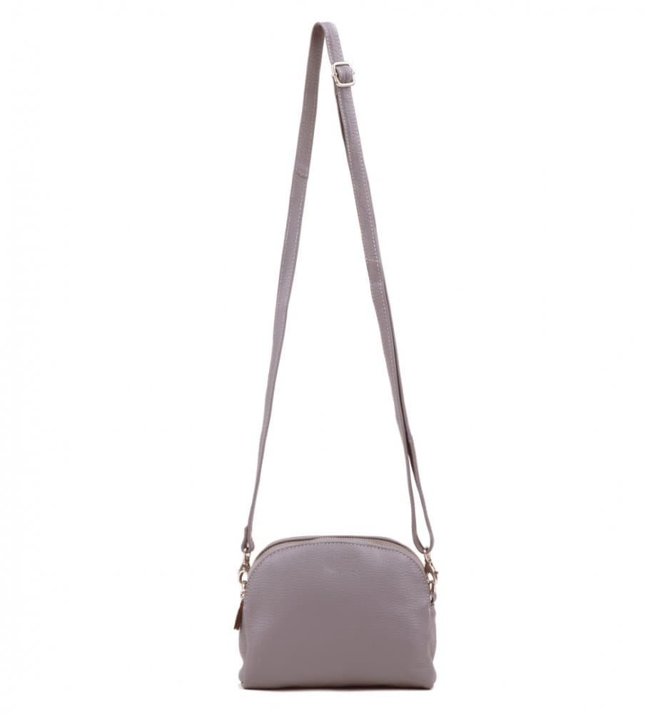 MaxFly, Malá kožená crossbody kabelka 5684 hnědá taupe 2