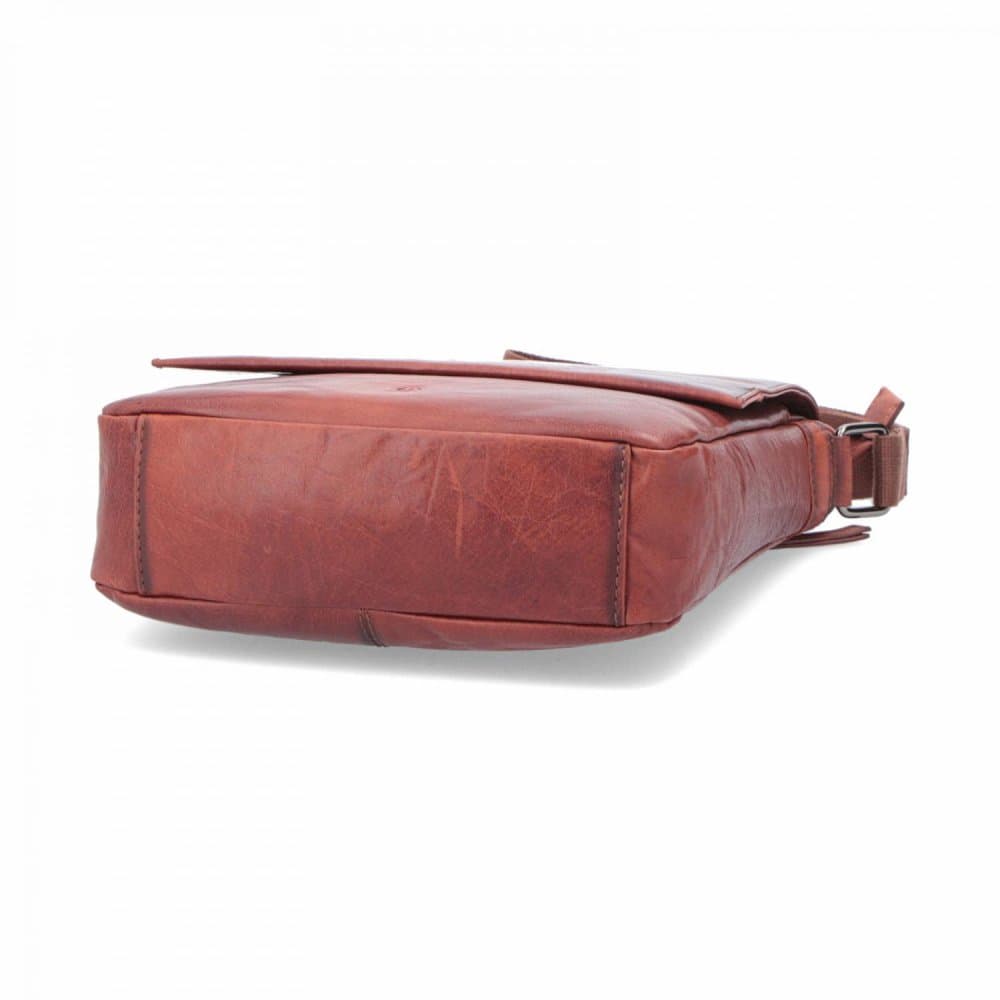 Poyem Kožená crossbody taška 2207 hnědá cognac 5