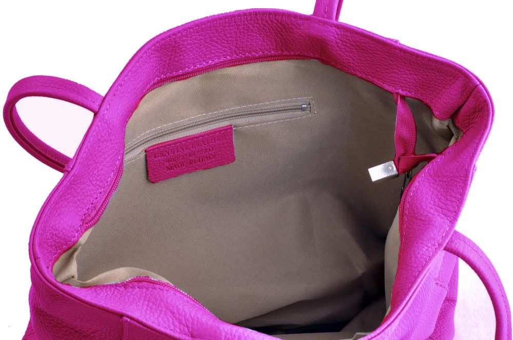 MaxFly Kožená kabelka na rameno 52822 růžová 4