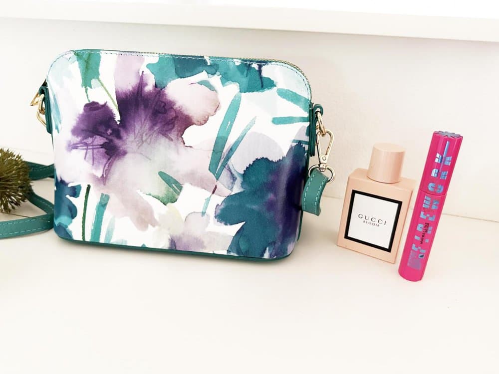 MaxFly dámská kožená kabelka crossbody 52321-16 tyrkysová 5