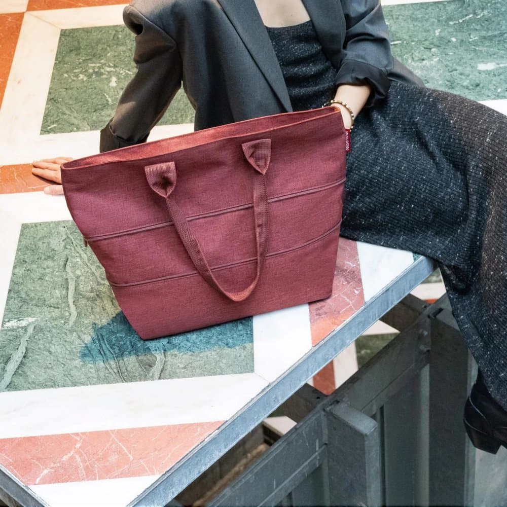 Nákupní kabelka se zipem Reisenthel Shopper E1 twist maroon RJ3104 6