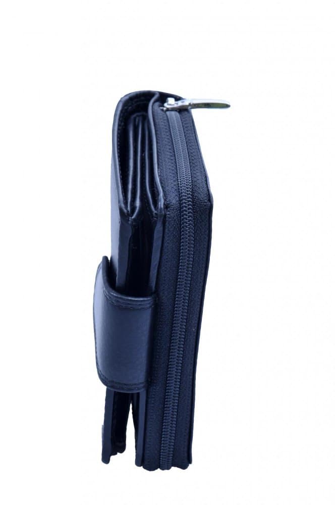 Old River Malá kožená peněženka na zip AK-81 N černá 4