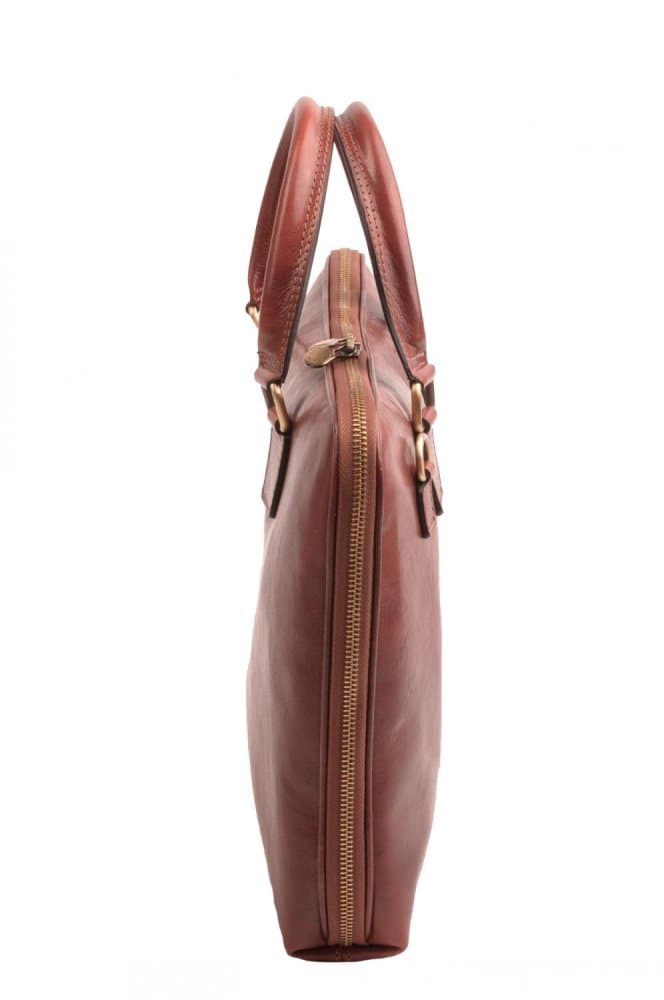 Giglio leather Dámská kožená crossbody aktovka 3920 hnědá 5