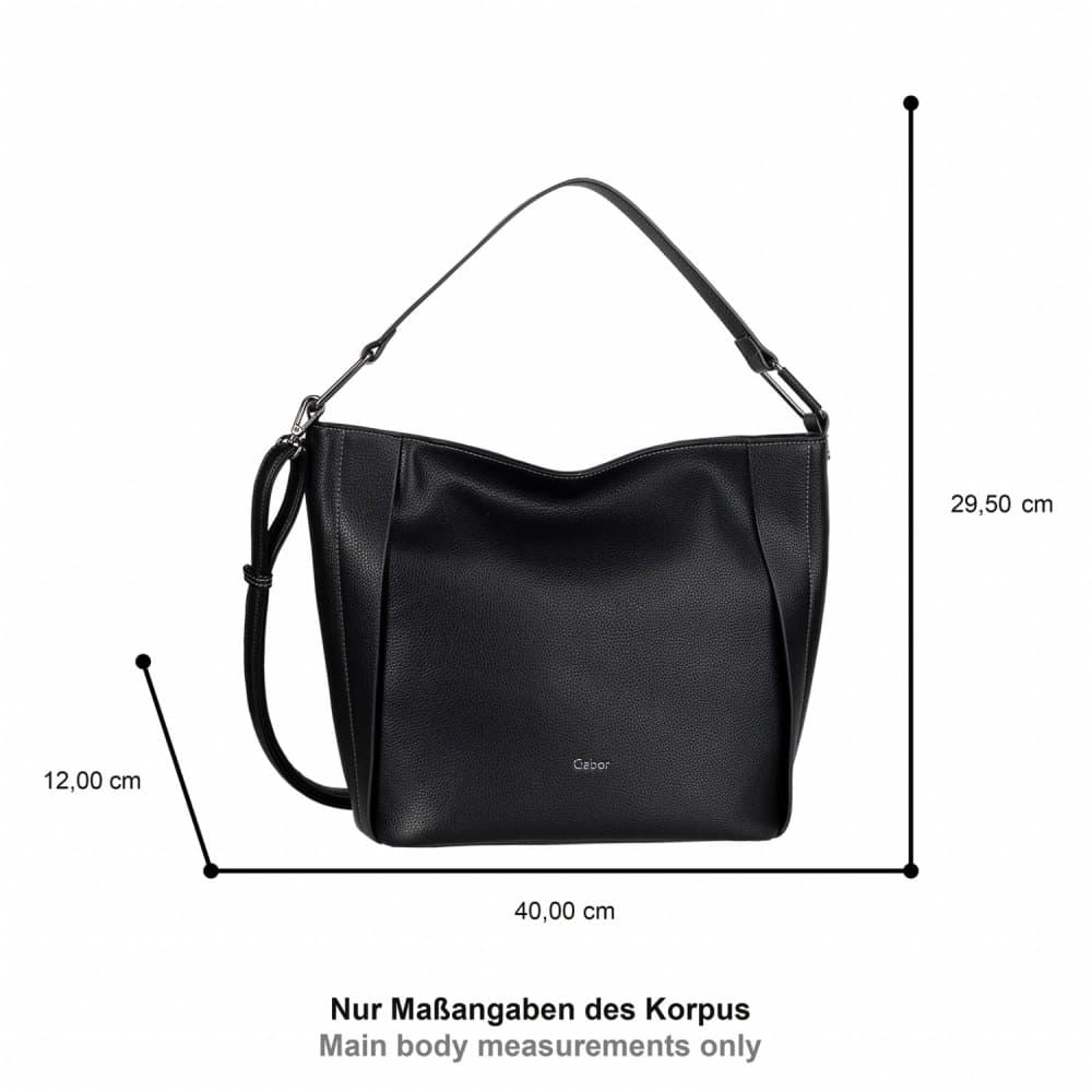 Dámská kabelka Gabor Brianne Hobo Bag M Brianne 12080 černá 5