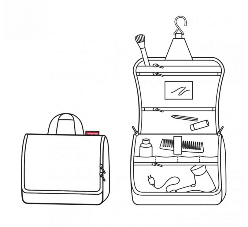 Reisenthel Toiletbag XL Black WO7003 – velká závěsná kosmetická taška 4 l 4