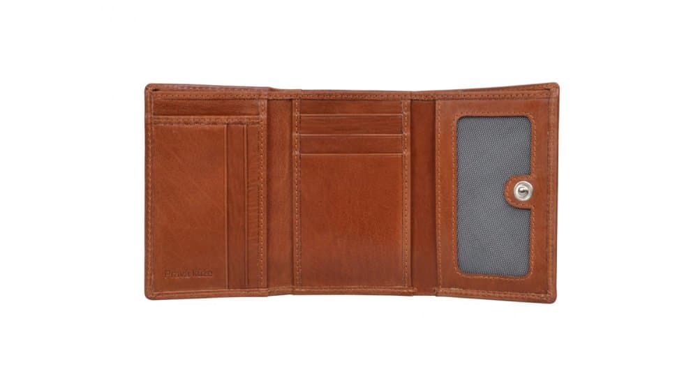 Peněženka s kovovým rámečkem SEGALI SG-870 R cognac 6