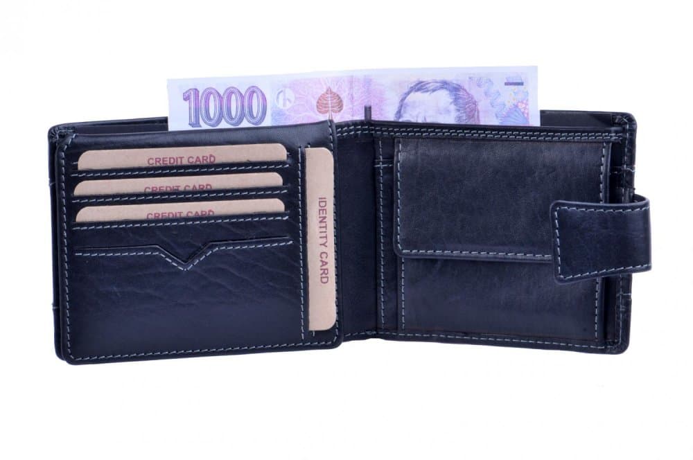 Pánská kožená peněženka Lagen V-98/T – černá s RFID ochranou 4
