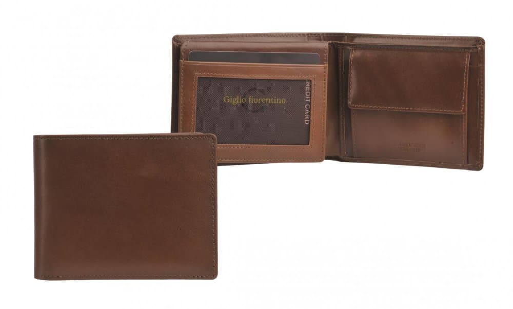 Giglio leather Pánská kožená peněženka GF-013 hnědá 2