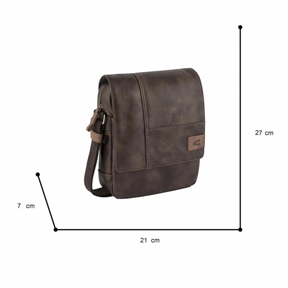 Taška přes rameno LAOS FLAP BAG S 001048 tmavě hnědá 4