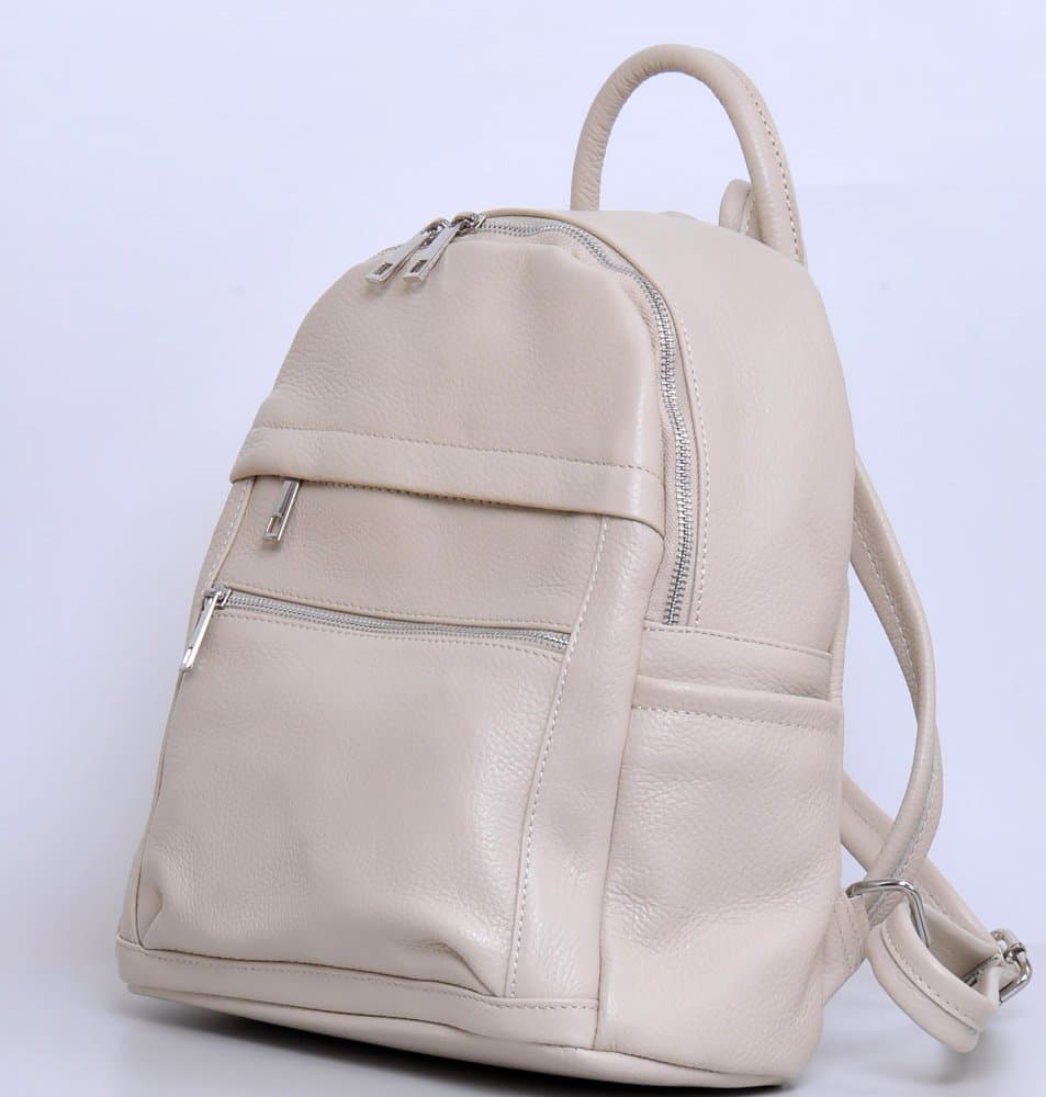 Maxfly Menší kožený batoh 5640 hnědý cognac 6