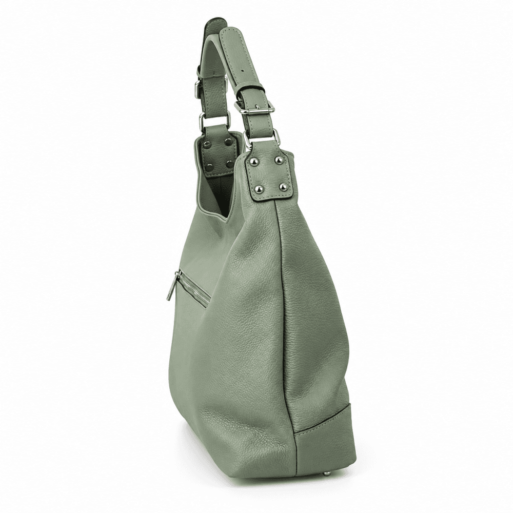 Dámská kožená kabelka SARA BAGS 5375 mint zelená 3
