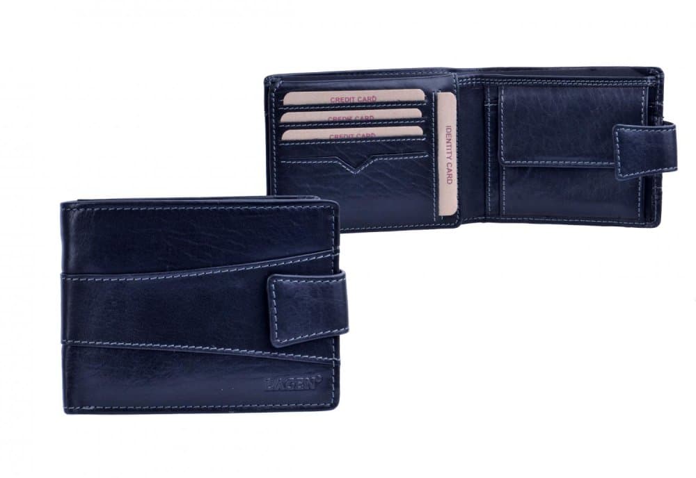 Pánská kožená peněženka Lagen V-98/T – černá s RFID ochranou 2
