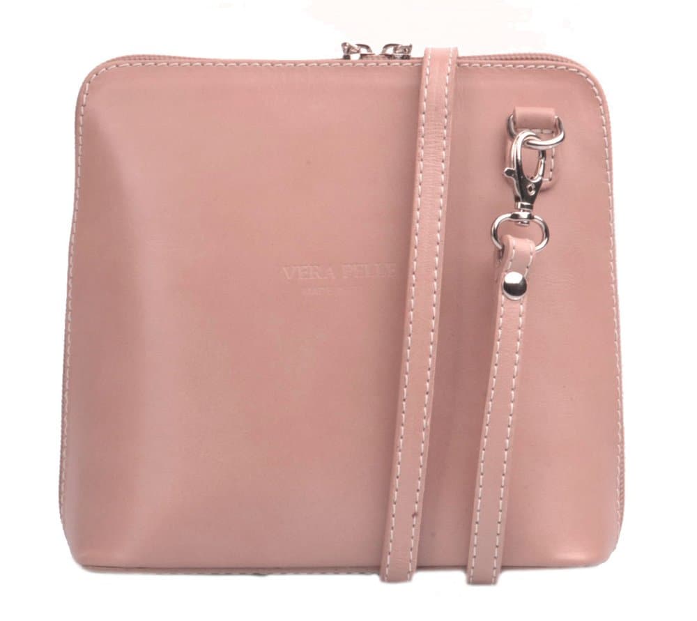 Giglio leather Malá dámská kožená kabelka 133 světle růžová