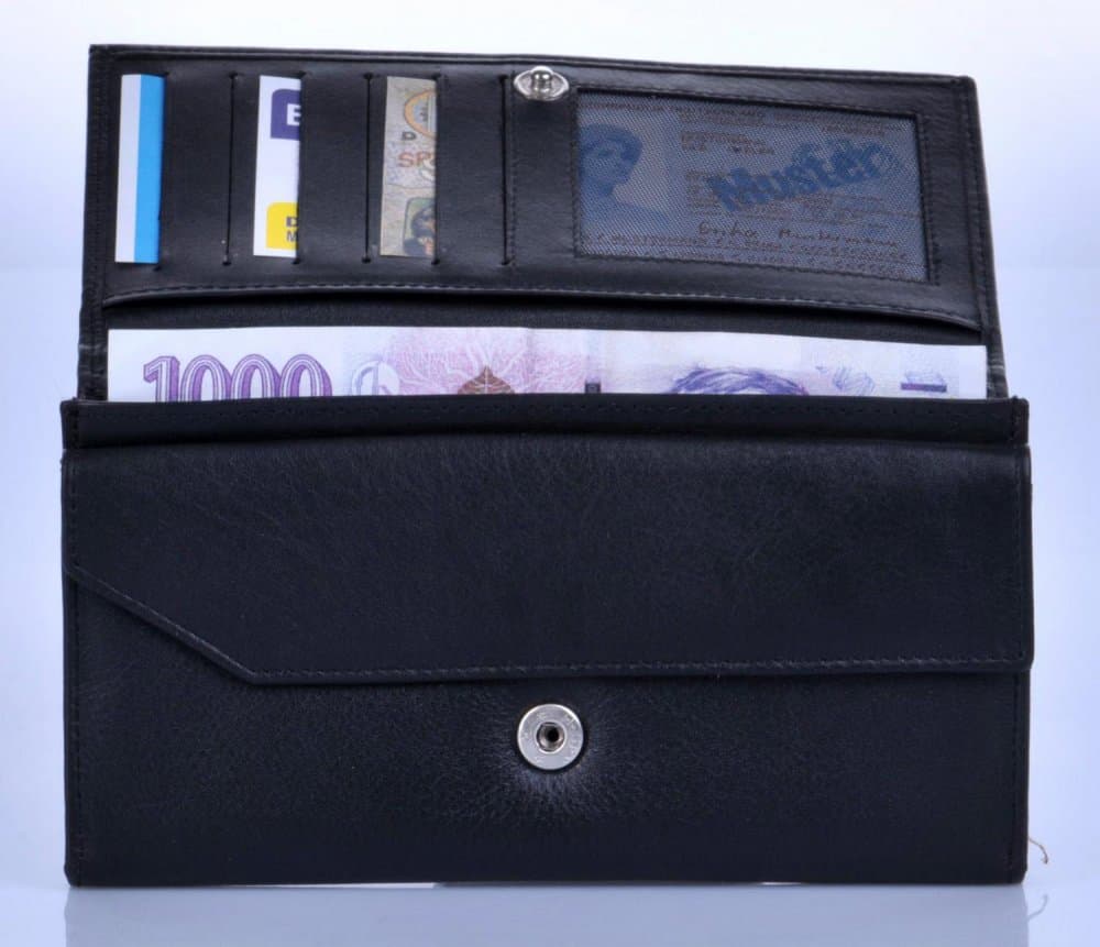Dámská kožená peněženka Arwel 511-4027 černá 6