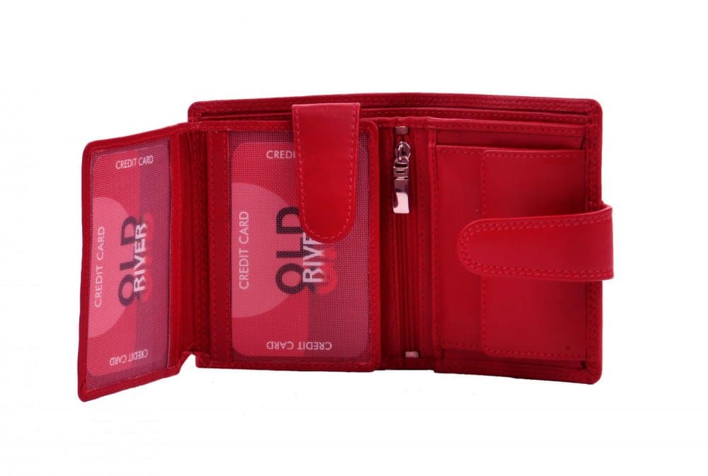 Dámská malá kožená peněženka 3257 červená s RFID ochranou 5