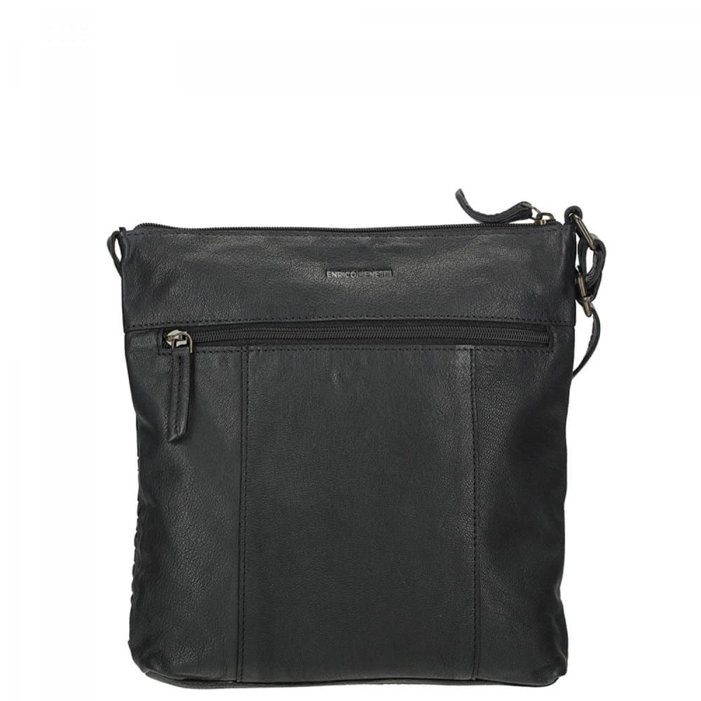 Enrico Benetti Sicily proplétaná kožená crossbody kabelka 89031-001 černá 4