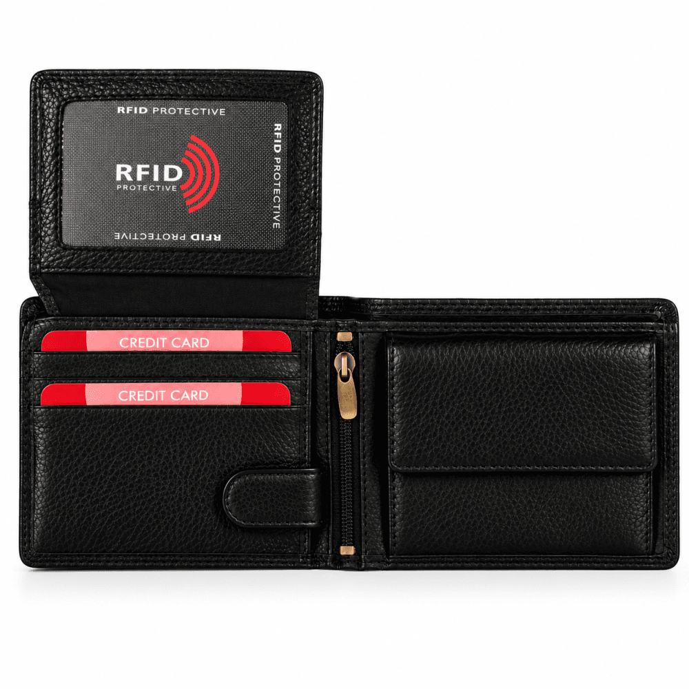 Pánská kožená peněženka Old River 220226 černá s RFID ochranou 4