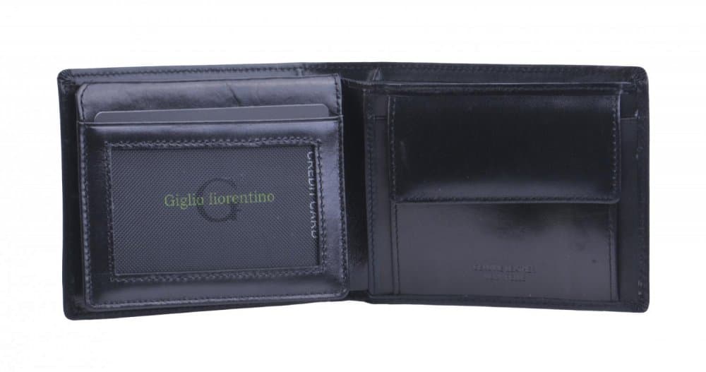 Giglio leather Pánská kožená peněženka GF-013 černá 3