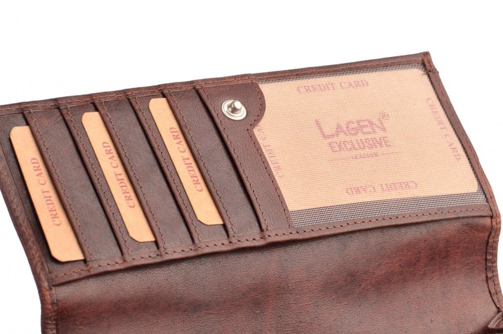 Dámská kožená peněženka Lagen BLC/4226/419 – hnědá 3