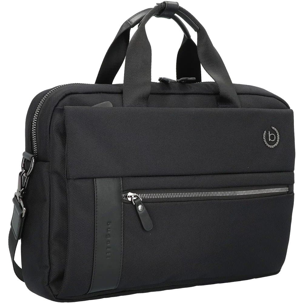 Pracovní černá aktovka na notebook 15" Bugatti Nero 49640201 2