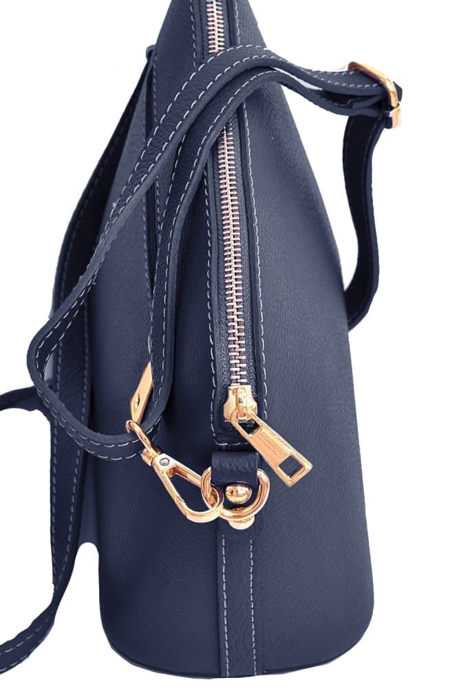 MaxFly dámská kožená kabelka crossbody 5232 tmavě modrá 3
