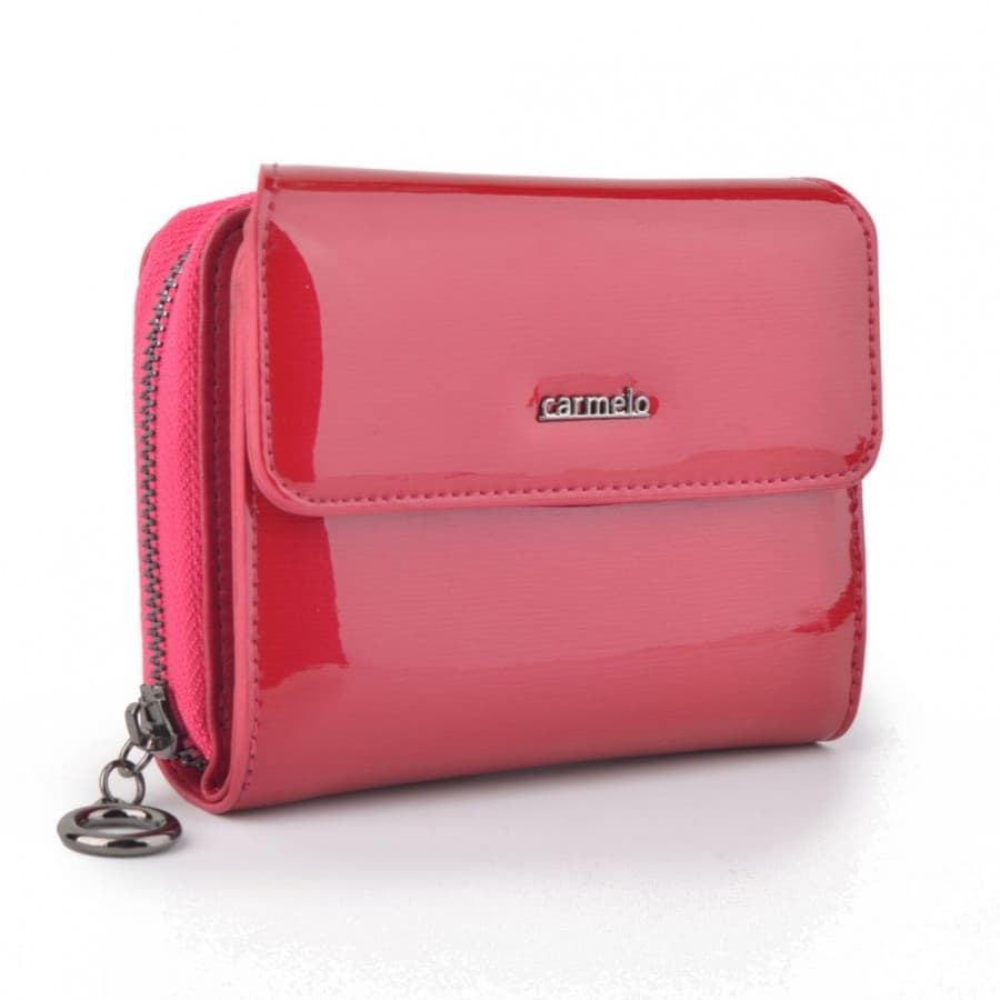 Dámská peněženka z lakované kůže Carmelo 2104 G FUCHSIA 2