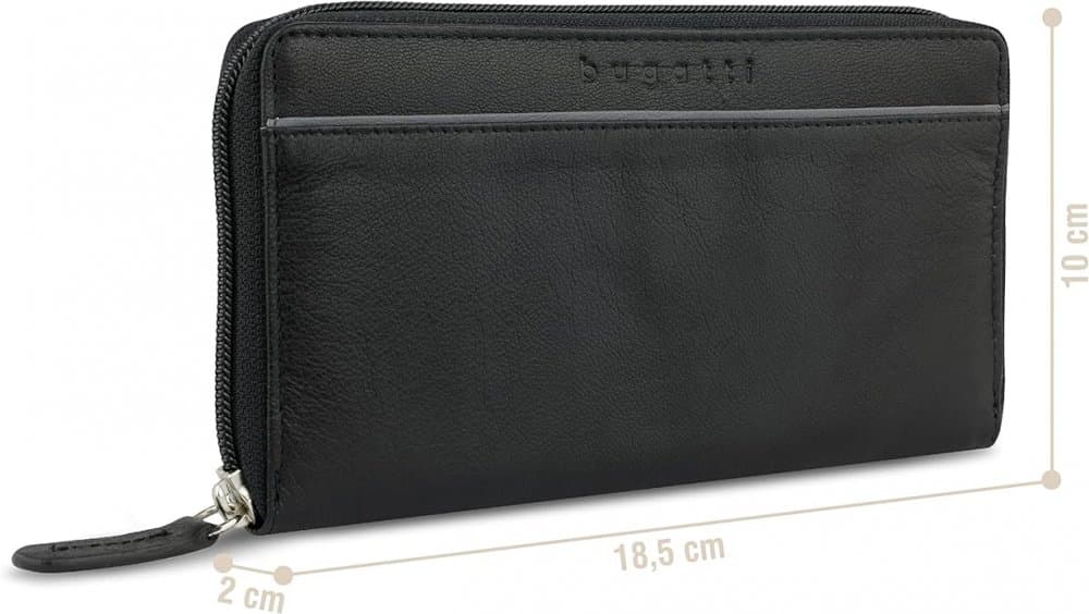 Dámská peněženka Bugatti Banda long zip 491336-01 černá 4