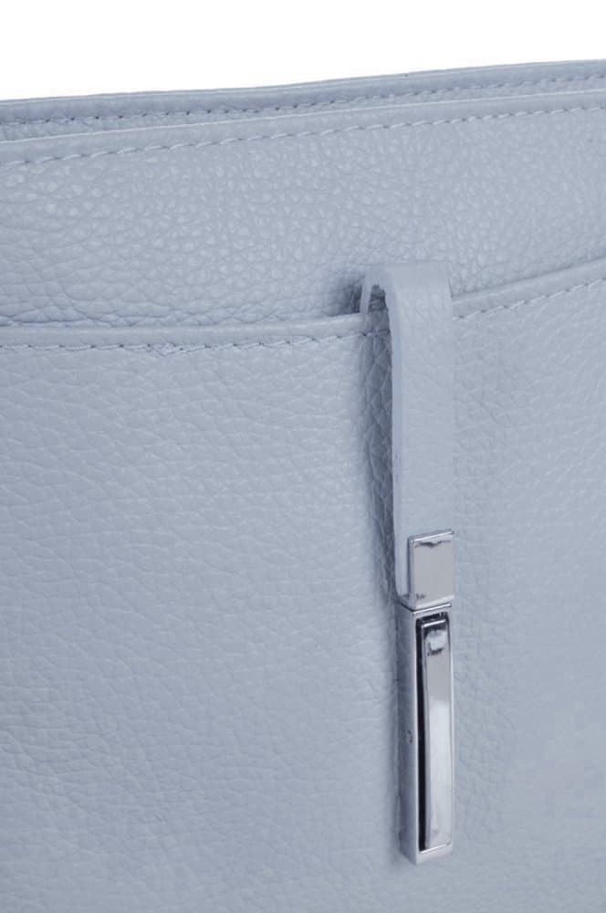 MaxFly kožená kabelka 5085 světle modrá 6