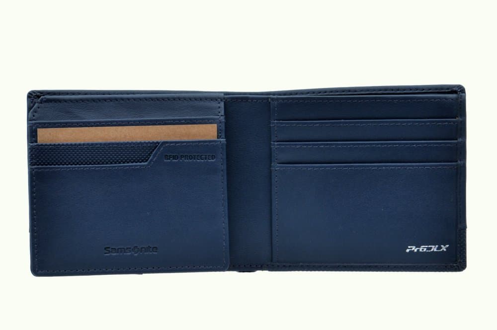 Samsonite pánská kožená malá peněženka bez kapsy na drobné PRO-DLX 6 144549-1615 tmavě modrá 4