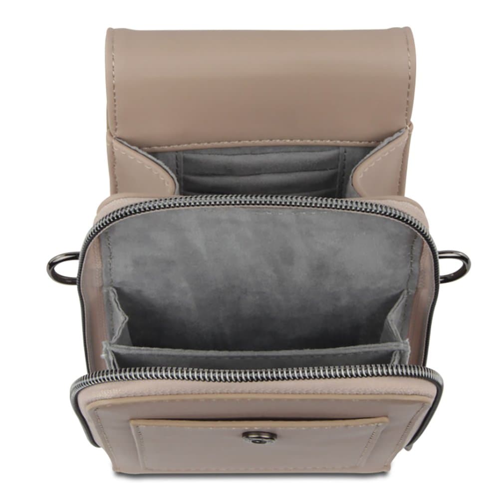 Bugatti Almata Mobile Purse Bag – elegantní dámská crossbody taška na smartphone 49665354 béžová 4