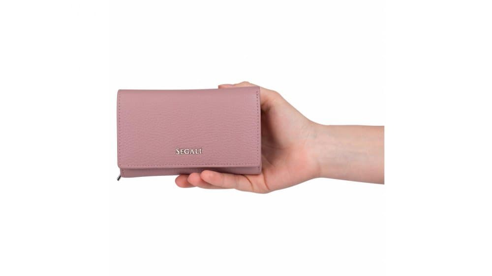Dámská peněženka kožená SEGALI 7074 B cameo rose - světle růžová 2
