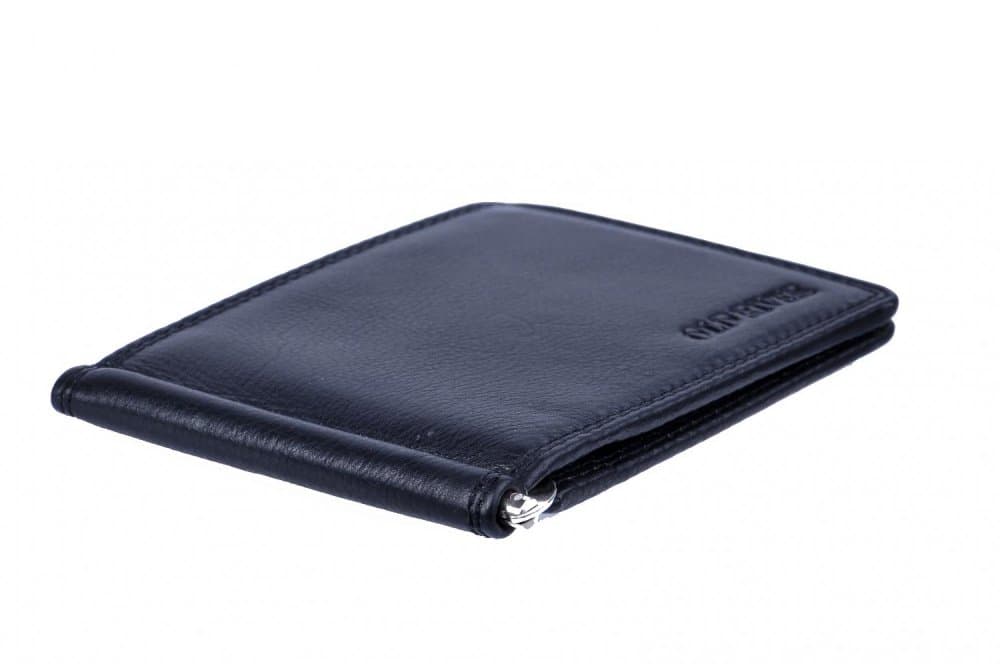 Kožená dolarka bez kapsy na drobné černá s RFID ochranou KFF-25 2