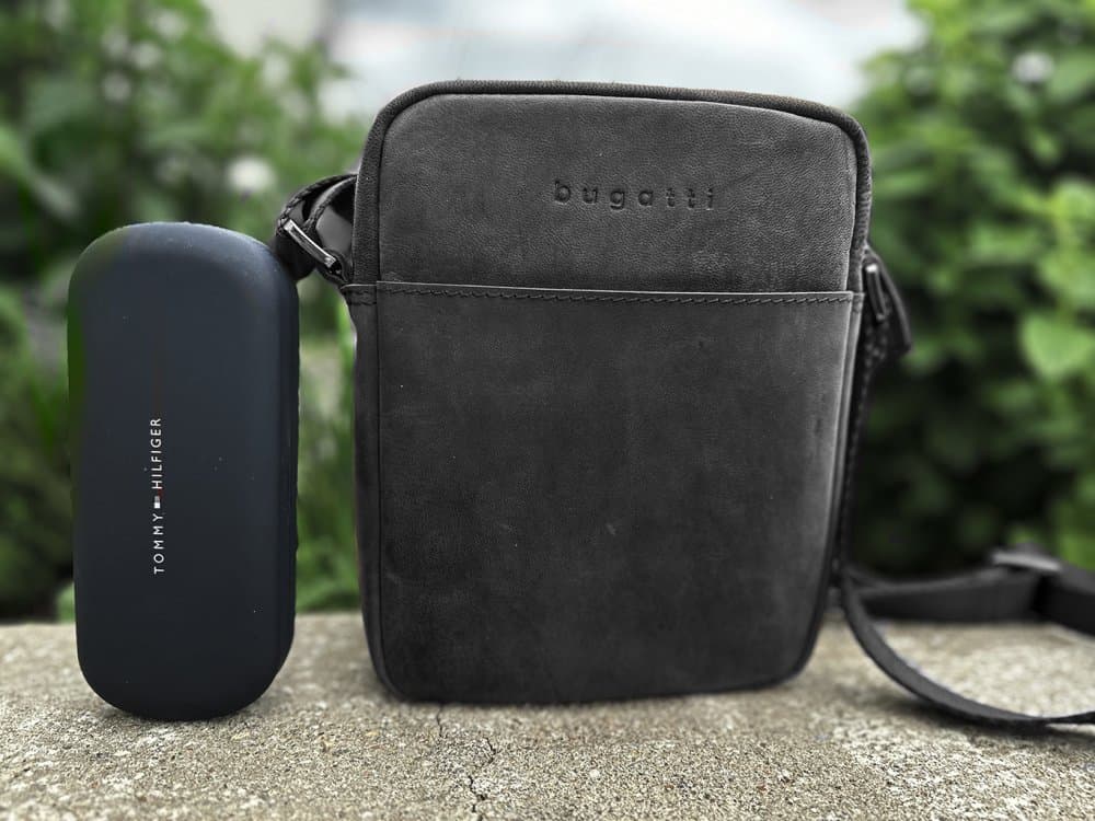 Pánská kožená crossbody taška Bugatti Luca – Černá (Vintage look) 49563701 černá 5