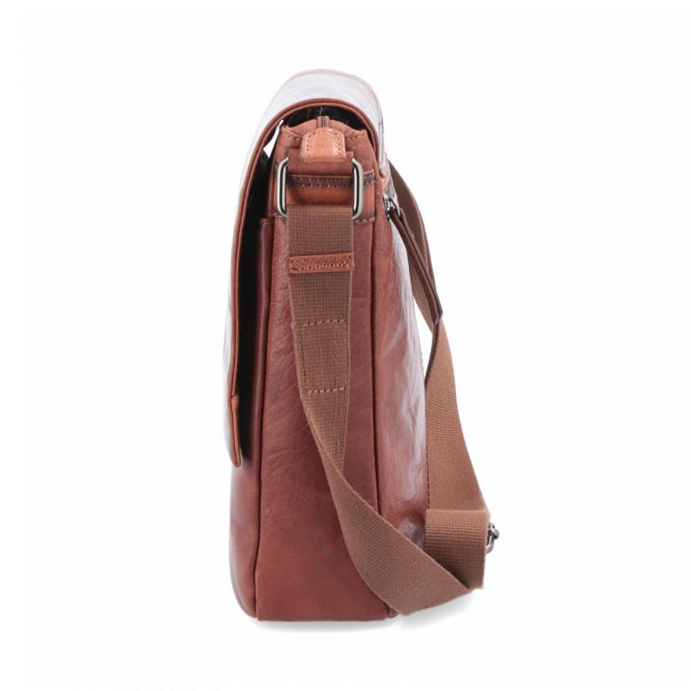 Poyem Kožená crossbody taška 2207 hnědá cognac 2