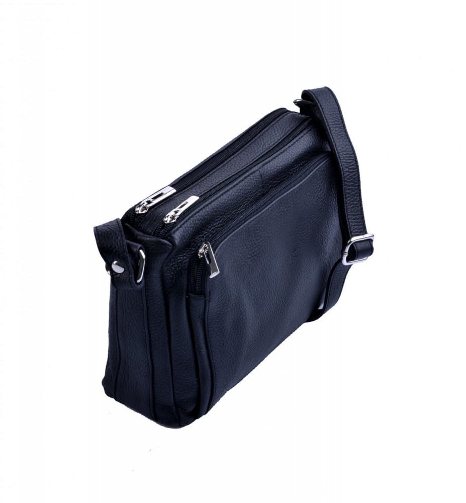 Kožená crossbody kabelka SARA BAGS 5542 černá 2