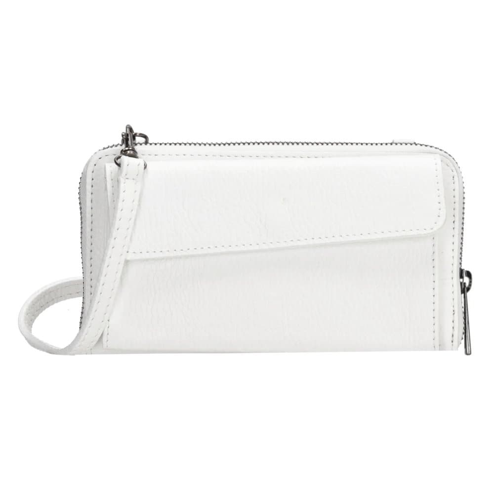 Malá kožená kabelka na mobil L626-003 bílá - moderní psaníčko 3