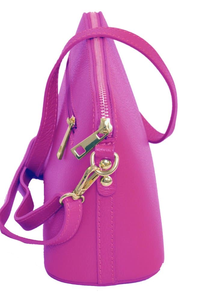 MaxFly dámská kožená kabelka crossbody 5232 fuxia 4